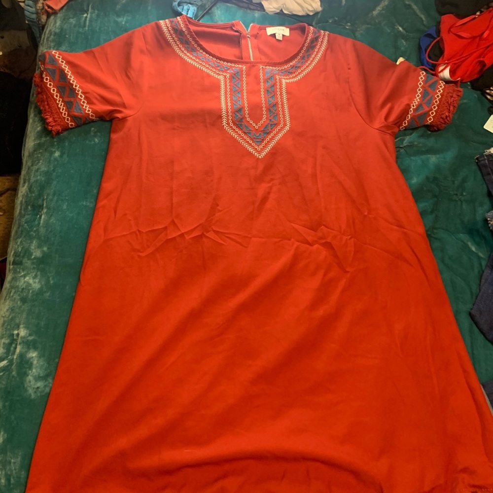 Clay color dress